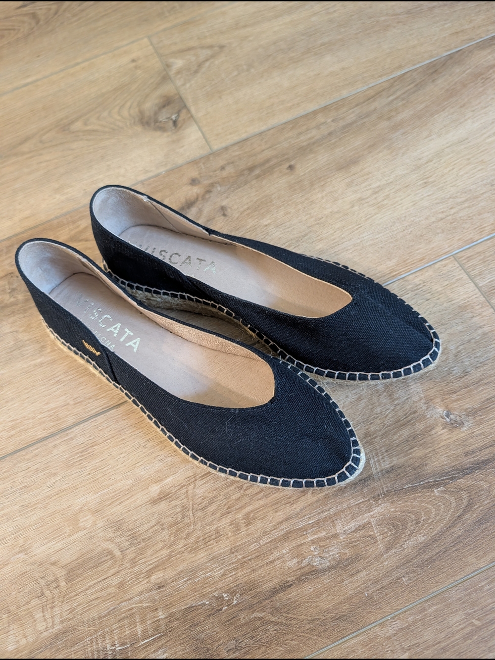 Black Espadrille Flats - Women's Slip-On Canvas Shoes